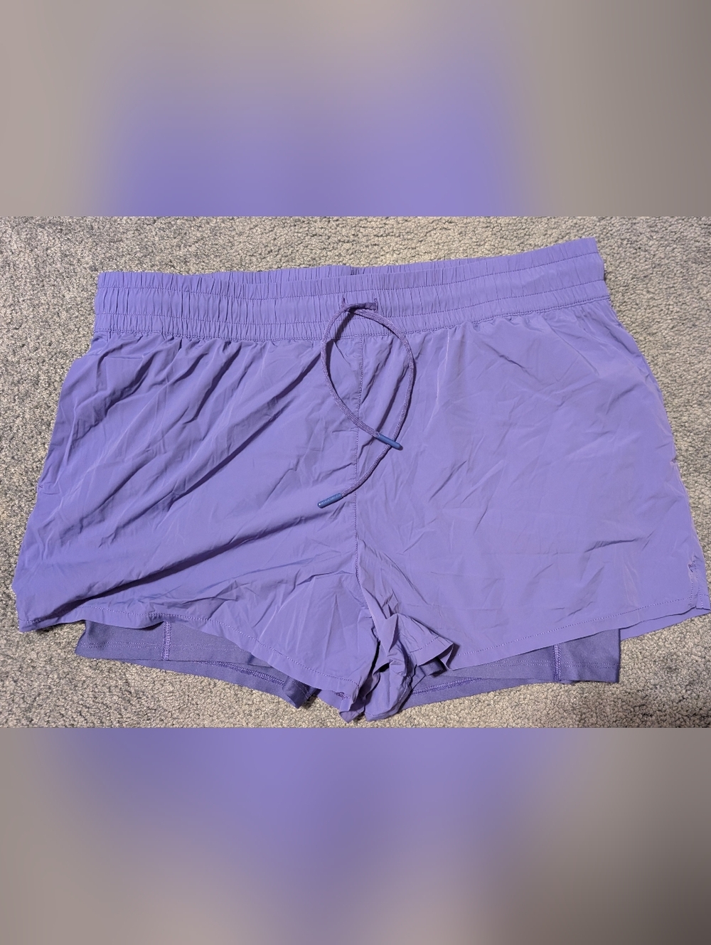 Lavender Women's Athletic Shorts with Drawstring